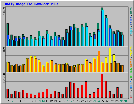 Daily usage for November 2024
