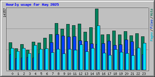 Hourly usage for May 2025