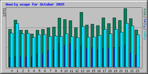 Hourly usage for October 2025