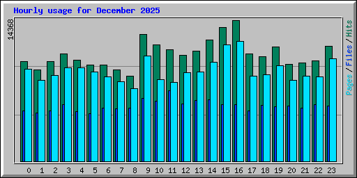 Hourly usage for December 2025