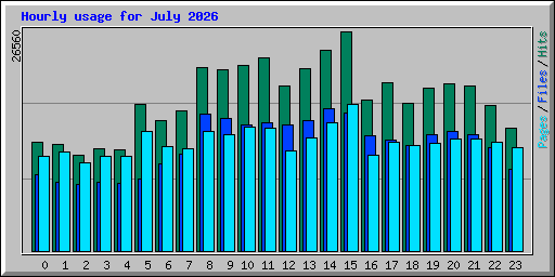 Hourly usage for July 2026